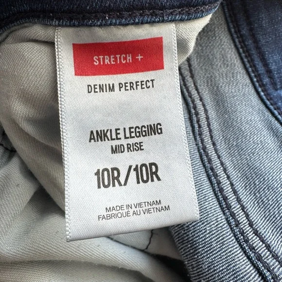 Express - STRETCH + DENIM PERFECT - ANKLE LEGGING - MID RISE 10R/10R - Picture 7 of 8